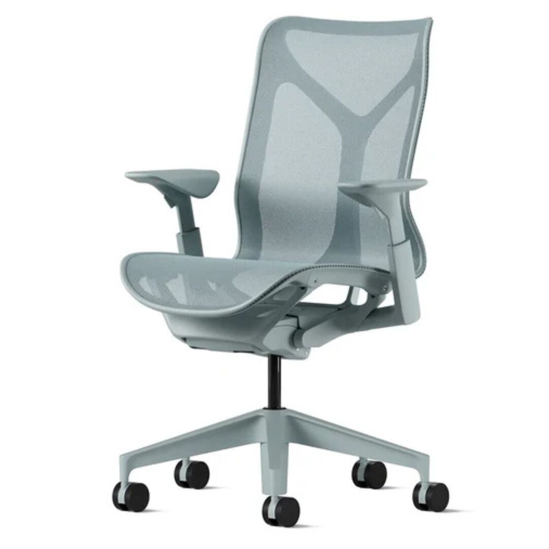 Herman CPH Bürostuhl Cosm von Herman Miller Glacier Hellblau, Mittel - 1156 mm, Höhenverstellbar