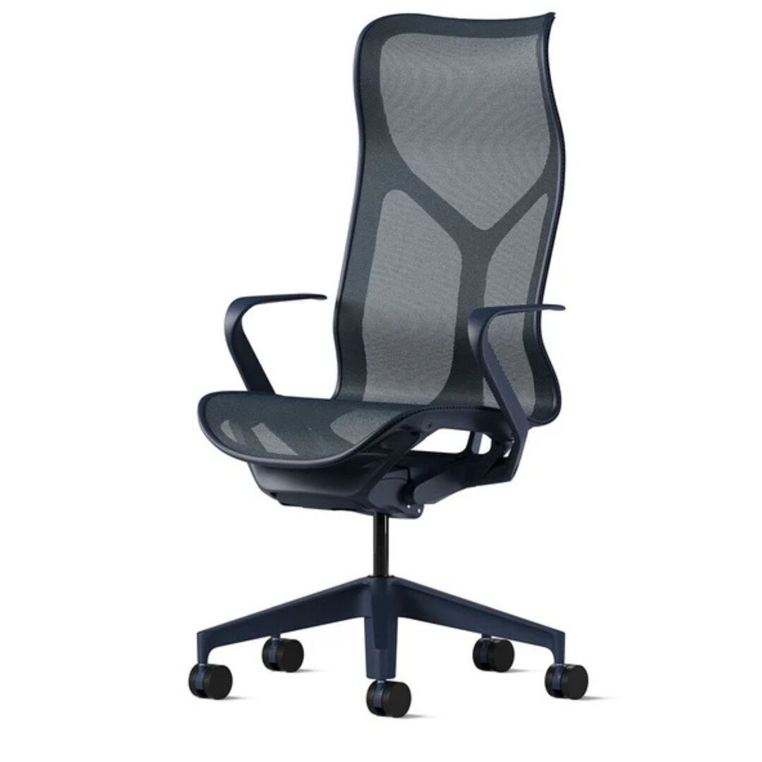 Herman CPH Bürostuhl Cosm von Herman Miller Dunkelblau Nightfall, Gross - 1311 mm, Höhenfixiert