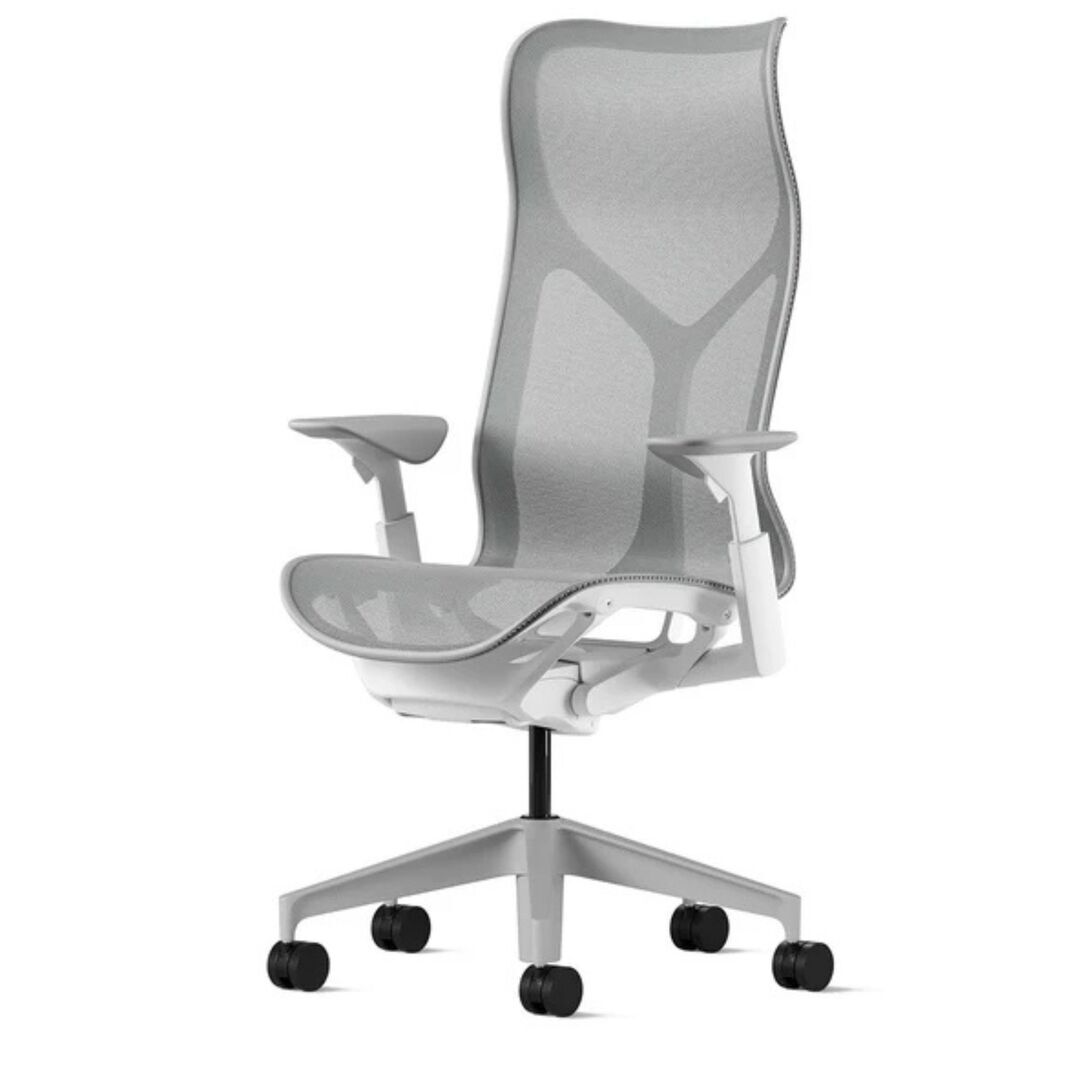 Herman CPH Bürostuhl Cosm von Herman Miller Weiss / Mineral Grau, Gross - 1311 mm, Höhenverstellbar