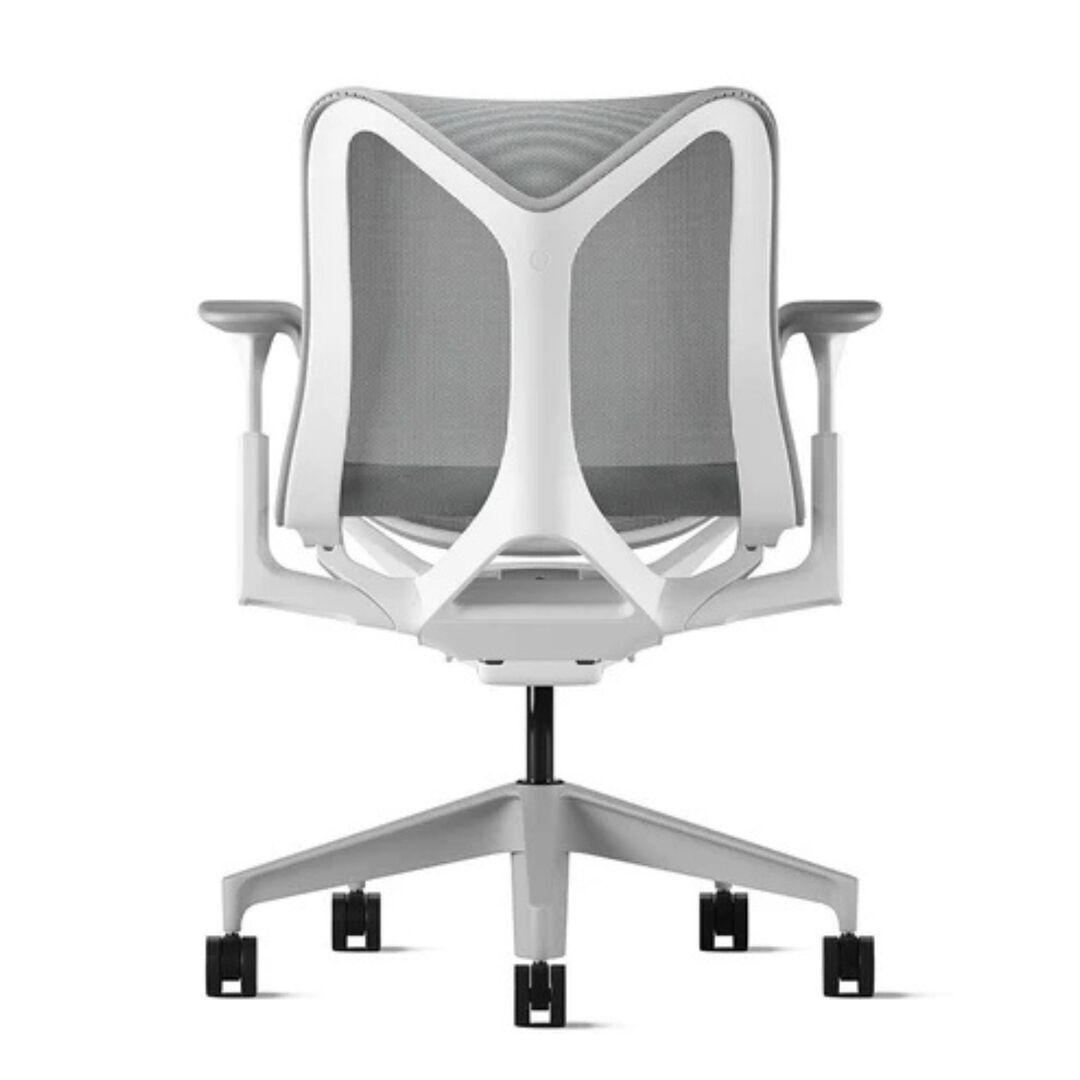 Herman CPH Bürostuhl Cosm von Herman Miller Weiss / Glacier Hellblau, Klein - H: 1031 mm, Höhenverstellbar