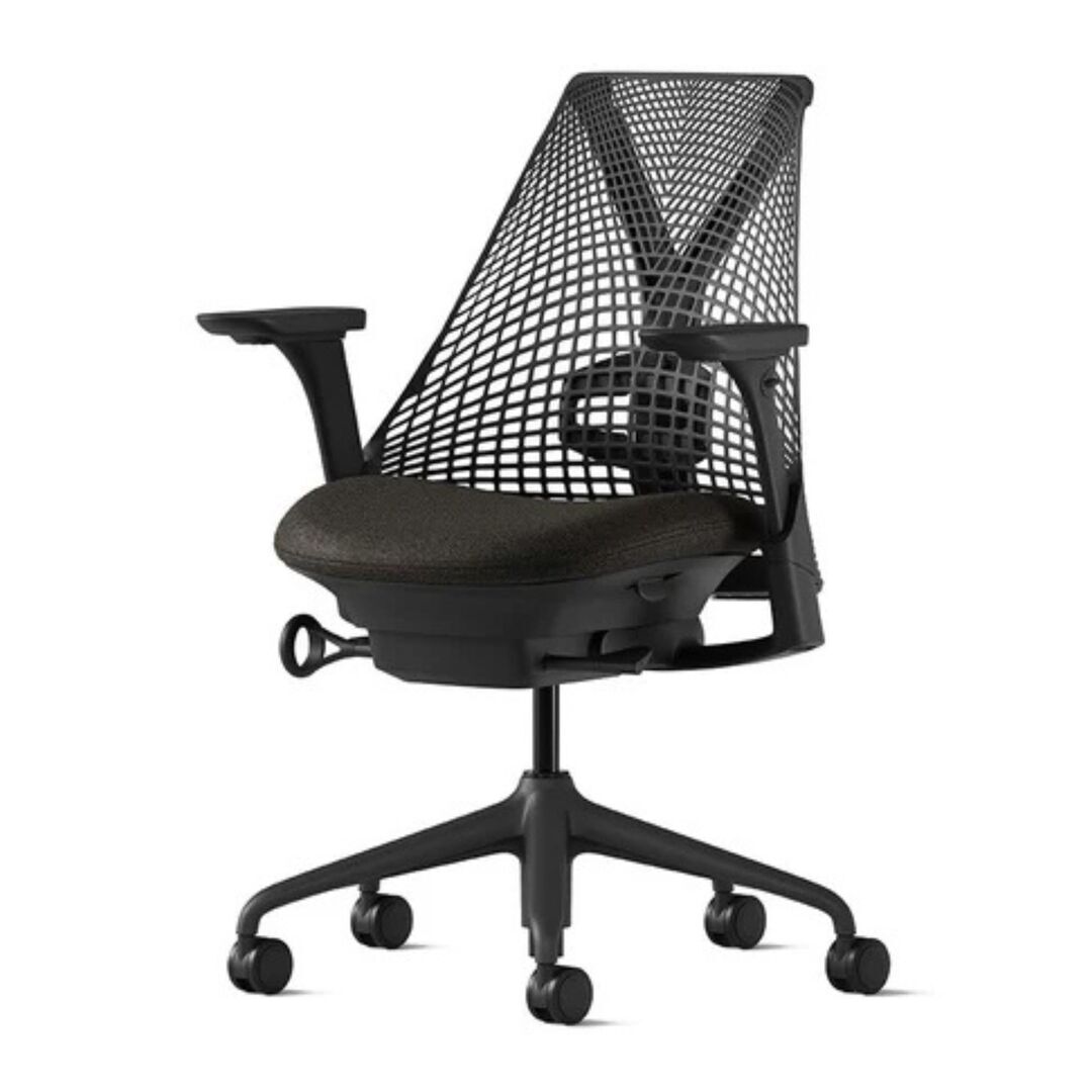 Herman CPH Bürostuhl Sayl von Herman Miller Blazer Schwarz, Schwarz Standard, Armlehne - Komplett Einstellbar / Rückenstütze - Verstellbare Lordosenstütze