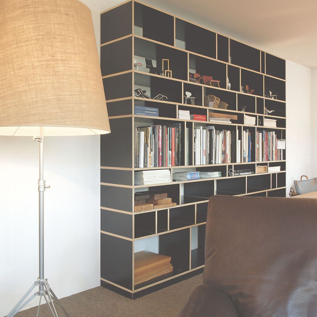 Nils Holger Moormann Regal Egal H: 226.2 cm - 9 Stufen FU schwarz, B: 116.8 cm