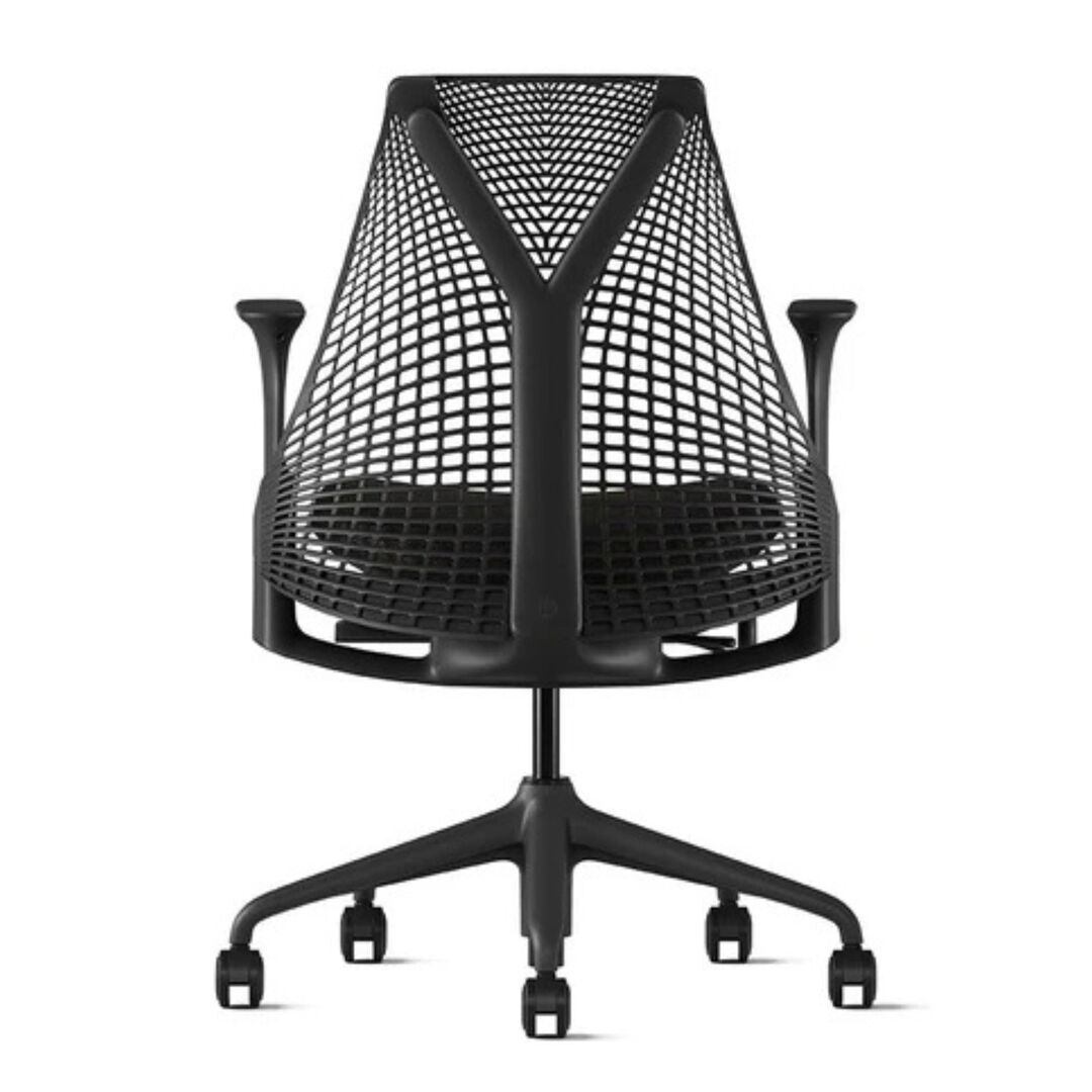 Herman CPH Bürostuhl Sayl von Herman Miller Blazer Schwarz, Schwarz Standard, Armlehne - Fixiert / Rückenstütze - Kein zusätzlicher Support