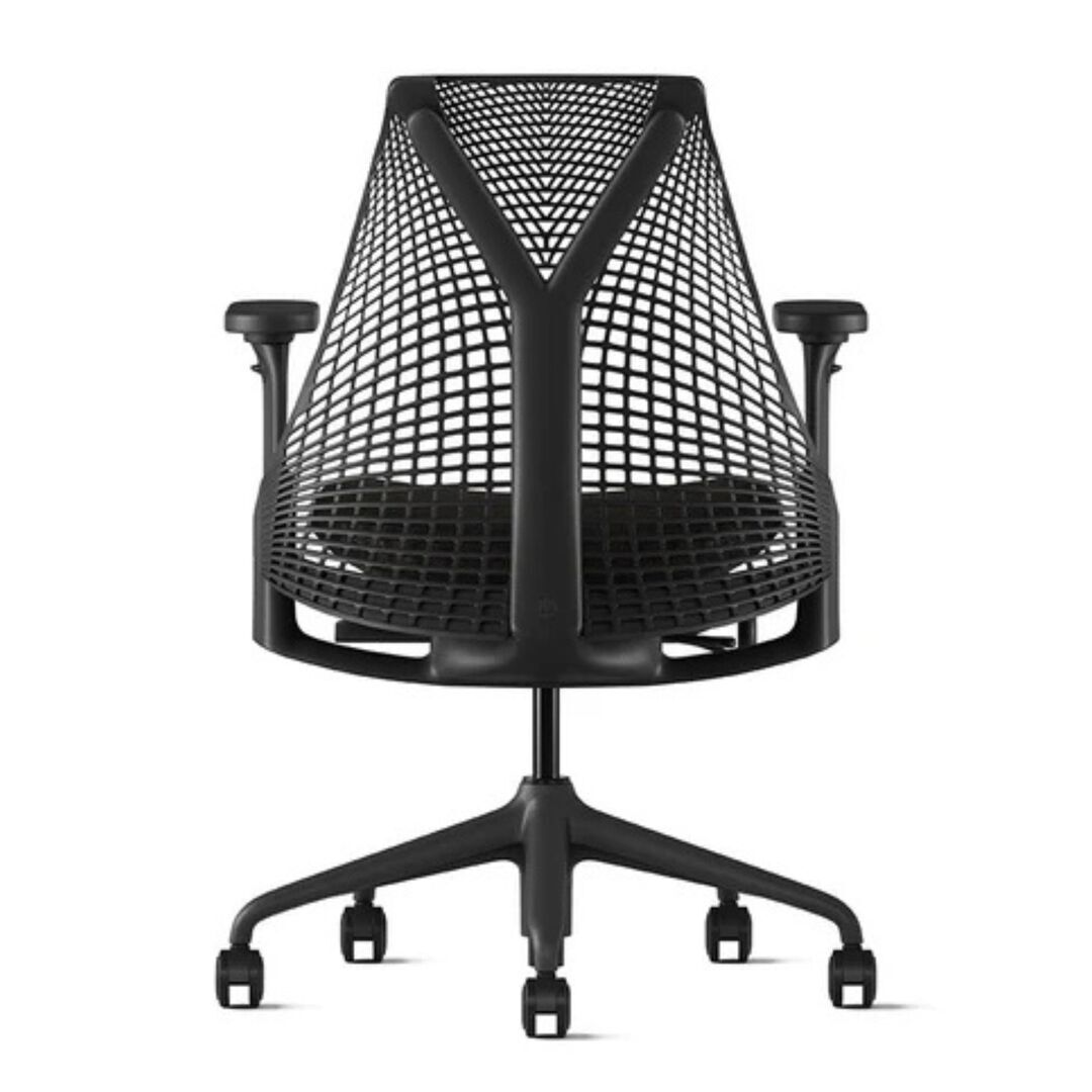 Herman CPH Bürostuhl Sayl von Herman Miller Blazer Schwarz, Schwarz Standard, Armlehne - Komplett Einstellbar / Rückenstütze - Kein zusätzlicher Support