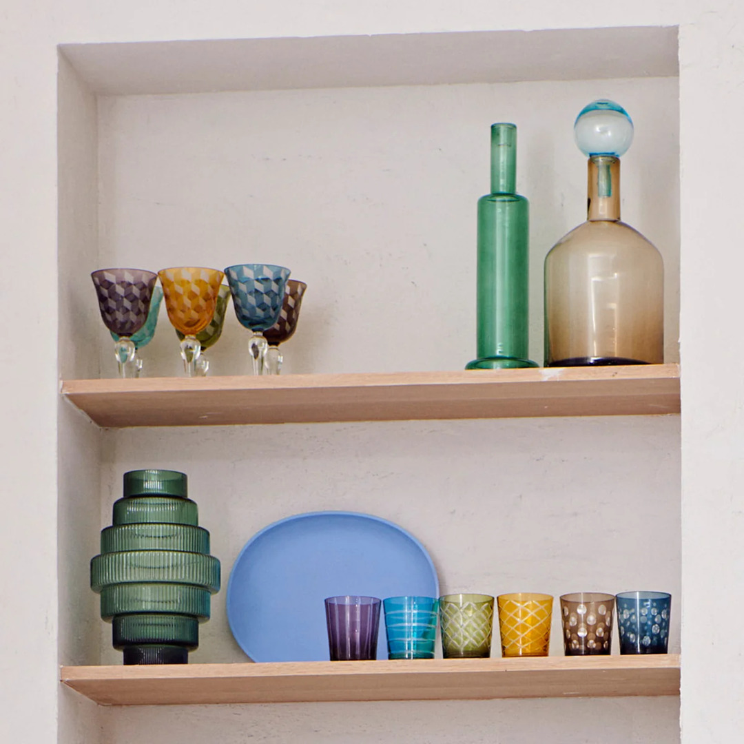 Pols Potten Buntes 4-er Set 'Bubbles and Bottles' Glas