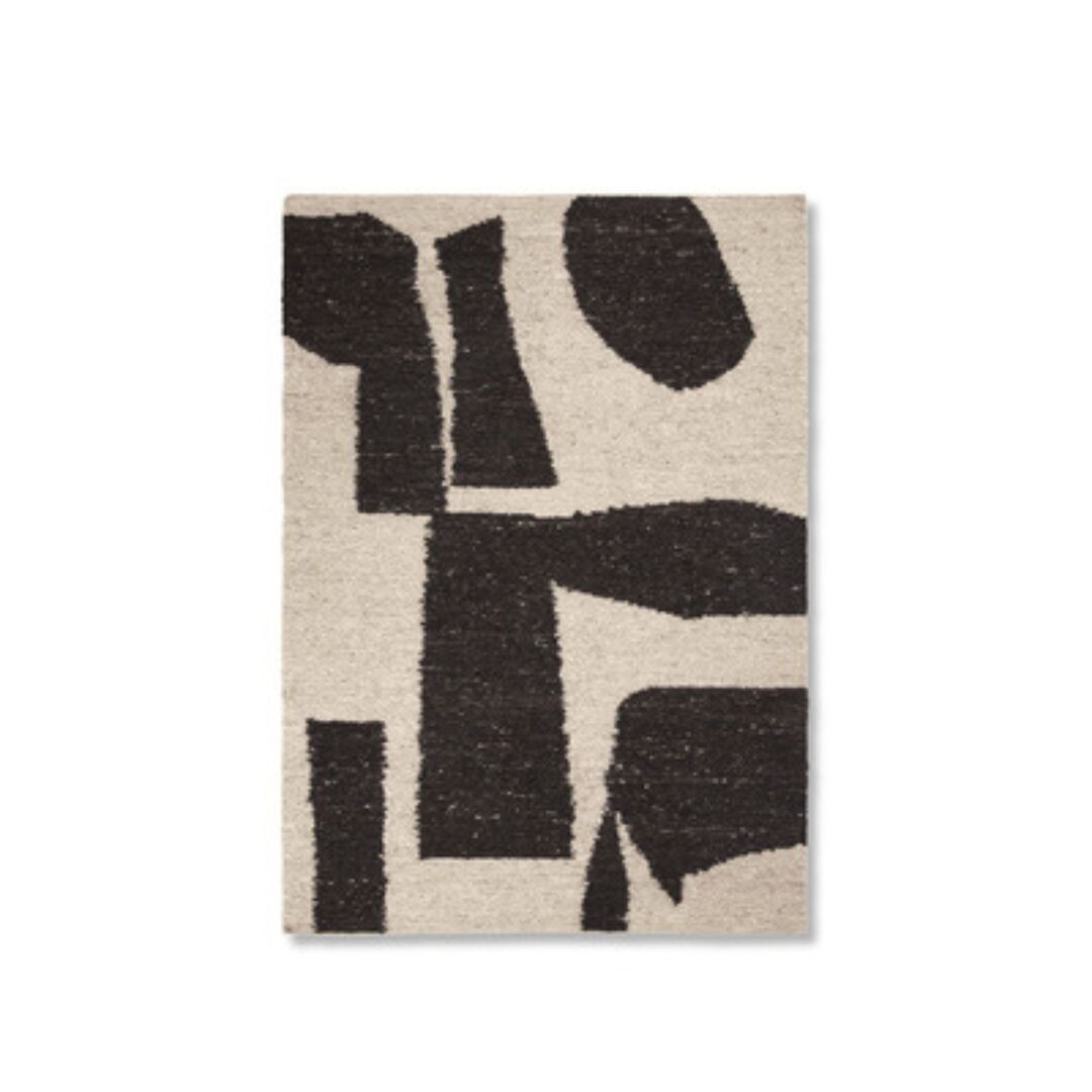 Ferm Living Piece Rug B: 140 cm / L: 200 cm , Off White / Coffee