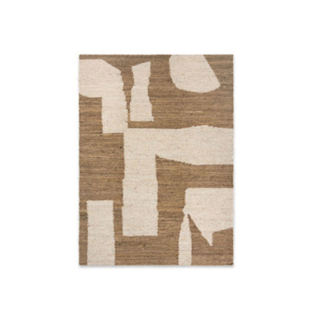Ferm Living Piece Rug B: 140 cm / L: 200 cm , Off-White / Toffee