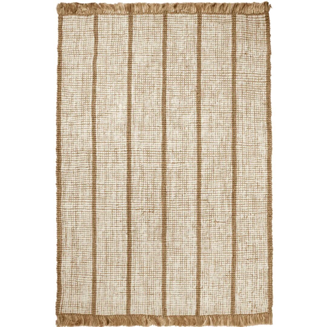 Ferm Living Teppich Athens Stripes von Ferm Living Natural / Off-white, Gross - L: 300 cm / B: 200 cm