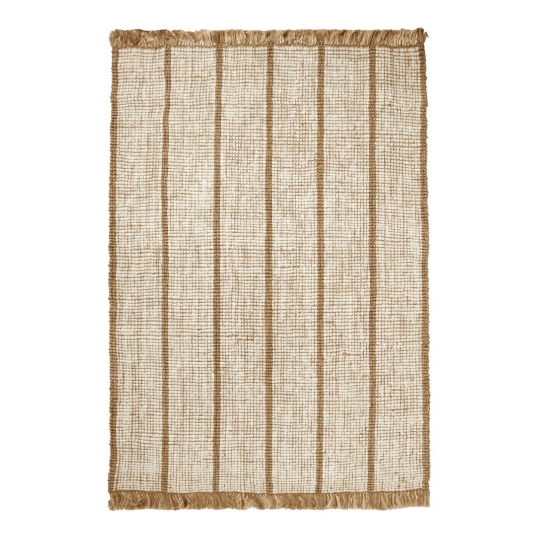 Ferm Living Teppich Athens Stripes von Ferm Living Natural / Off-white, Medium - L: 240  cm / B: 170 cm 