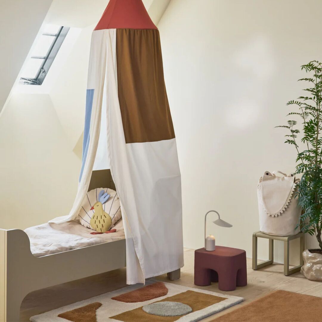 Ferm Living Teppich Bloco Tufted von Ferm Living Blush / Off White, B: 120 cm / L: 180 cm