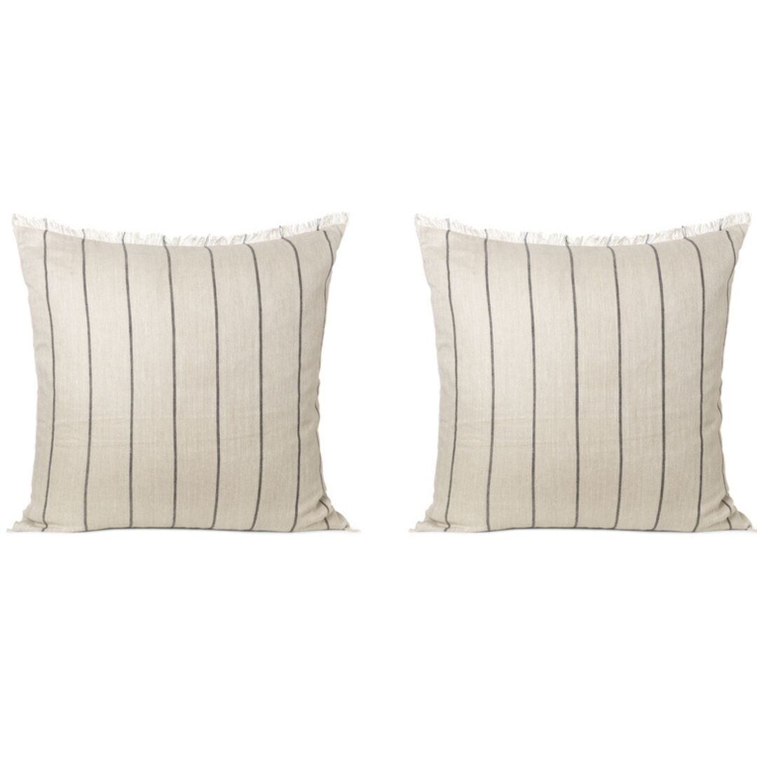 Ferm Living Calm Cushion Large B: 80 cm / H: 80 cm, Camel / Schwarz