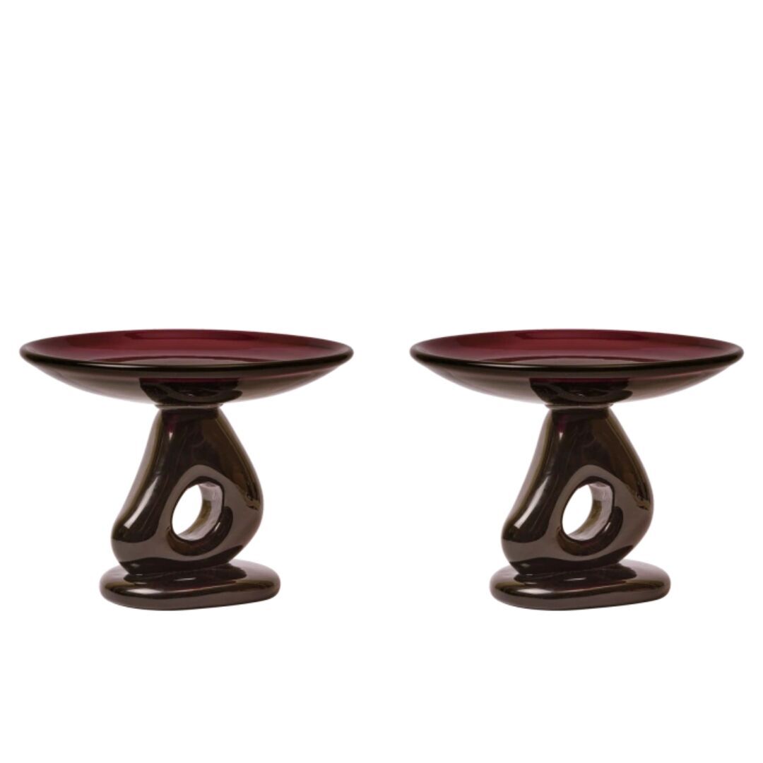 Ferm Living Etagere Damo Glass Centrepiece von Ferm Living Dark Grape