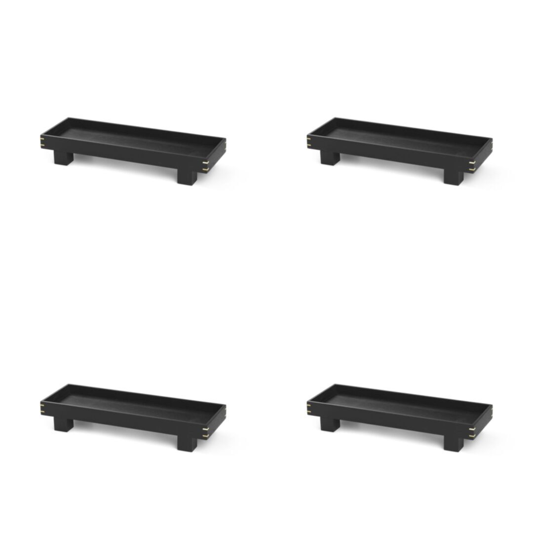 Ferm Living Holztablett Bon Wooden Von Ferm Living X-Small, Schwarz lackierte Eiche