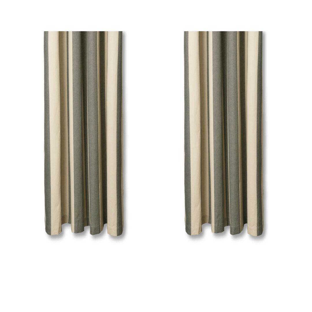 Ferm Living Duschvorhang Chambray von Ferm Living  Dark Lichen / Parchment