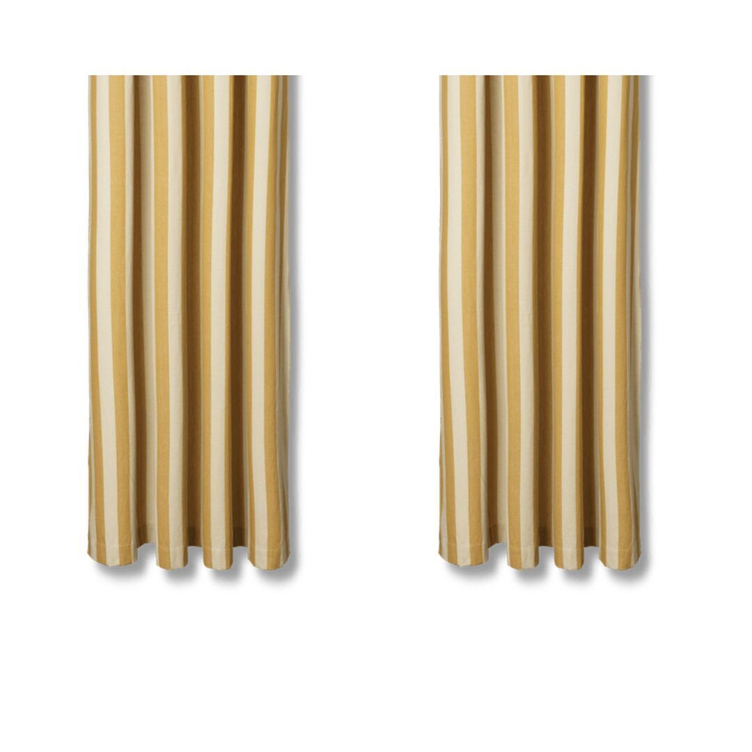 Ferm Living Duschvorhang Chambray von Ferm Living  Warm Yellow / Parchment