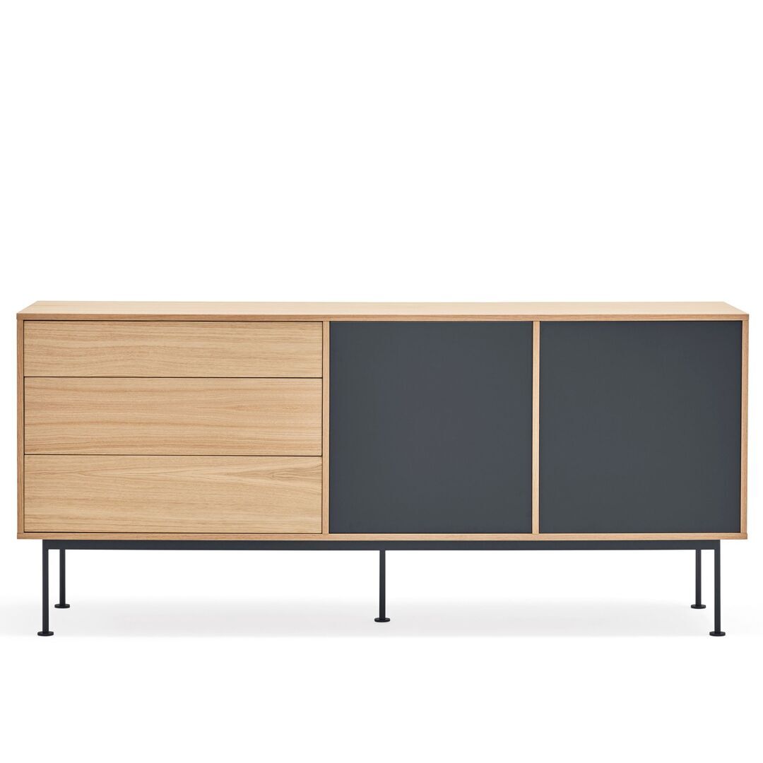 Teulat Teulat Yoko - Sideboard 2D Eiche / Anthrazit Grau