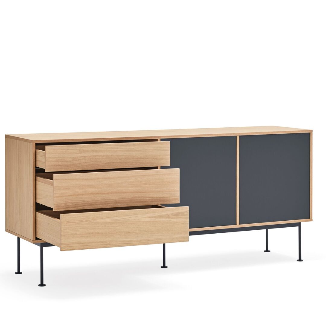 Teulat Teulat Yoko - Sideboard 2D Eiche / Anthrazit Grau