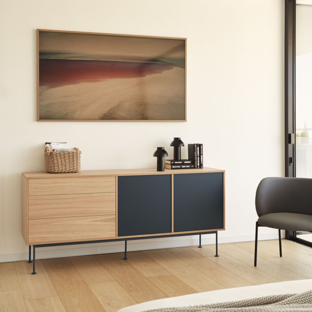 Teulat Teulat Yoko - Sideboard 2D Eiche / Anthrazit Grau