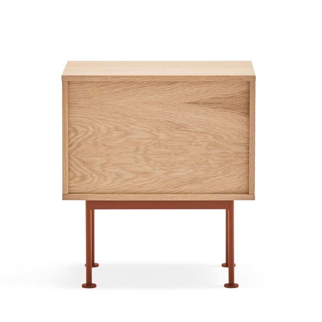 Teulat_Yoko_Nachttisch_Eiche_Brick_Red