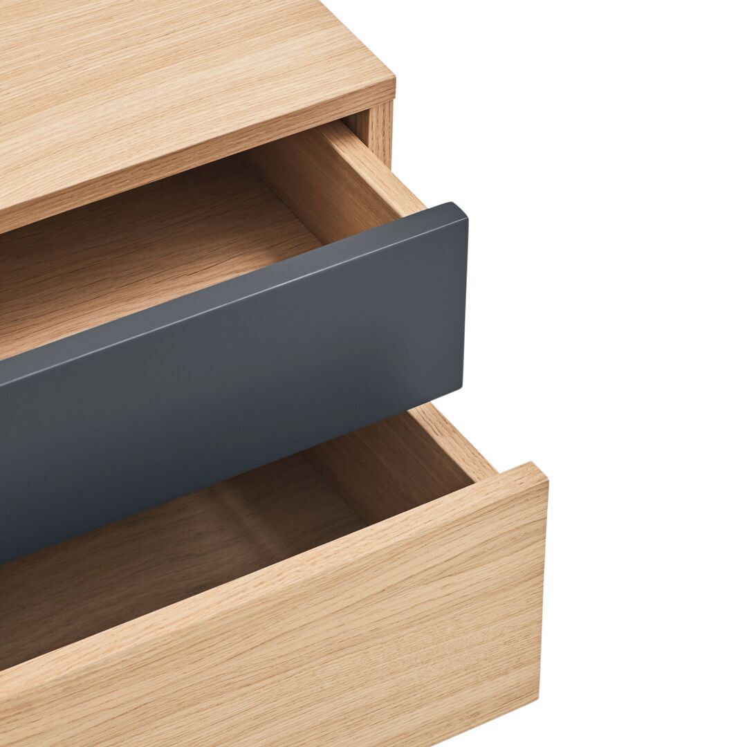 Teulat Teulat Yoko - Nachttisch Eiche / Anthrazit Grau