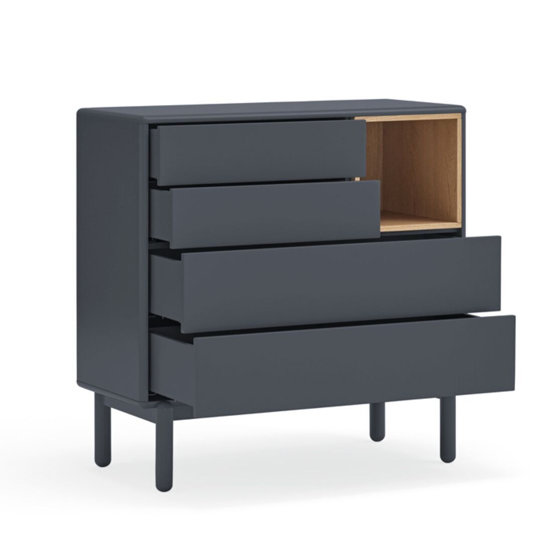 Teulat Teulat Corvo - Sideboard 4D Dunkel Anthrazit