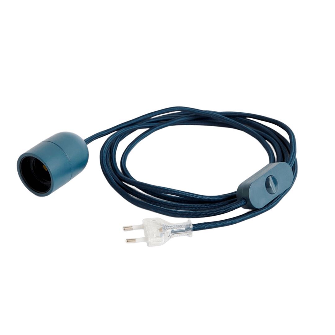 HAY Accessoires Kabelset Common  für Tischleuchte von Hay Anthracite blue cord set