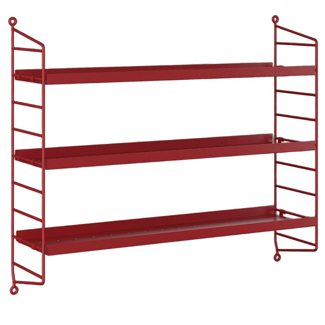 String Furniture String Pocket metal Oxtorgsröd / Oxtorgsröd