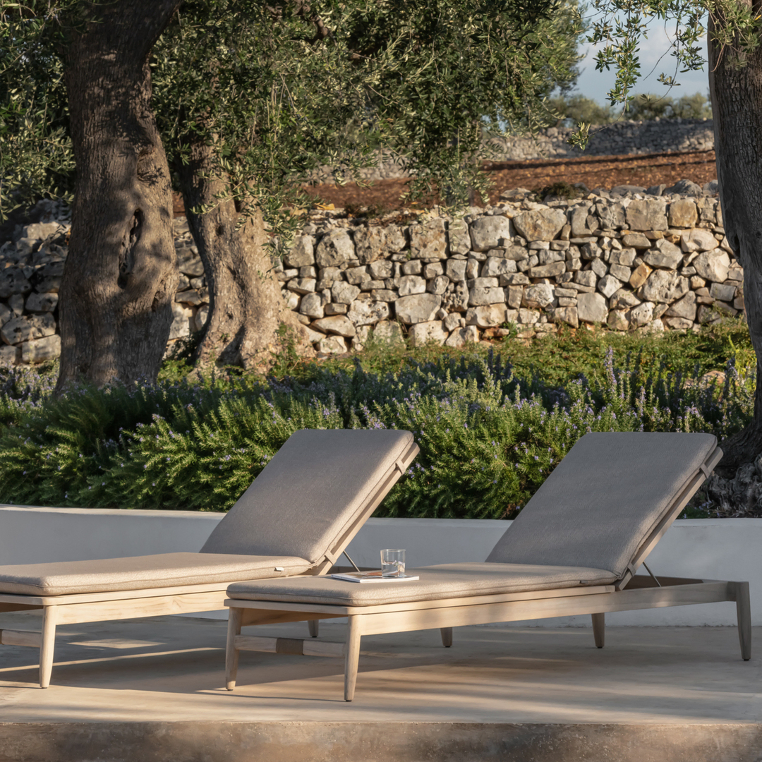 Vincent Sheppard Vincent Sheppard DAVID SUNLOUNGER - Sonnenliege Gealtertes Teakholz