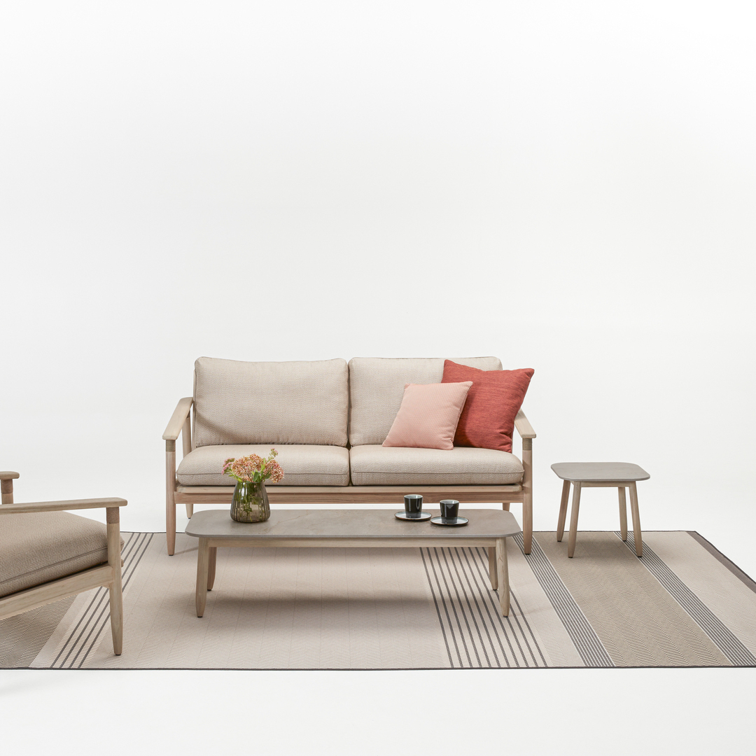 Vincent Sheppard Vincent Sheppard David Lounge Sofa 2S Gealtertes Teakholz