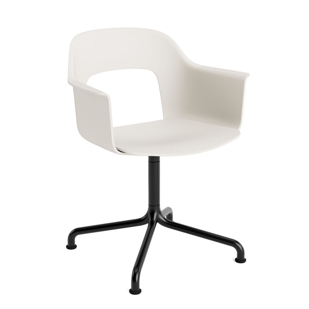 HAY Living Armlehnstuhl Layout 251 von Hay Cream White, Schwarz pulverbeschichtet Aluminium