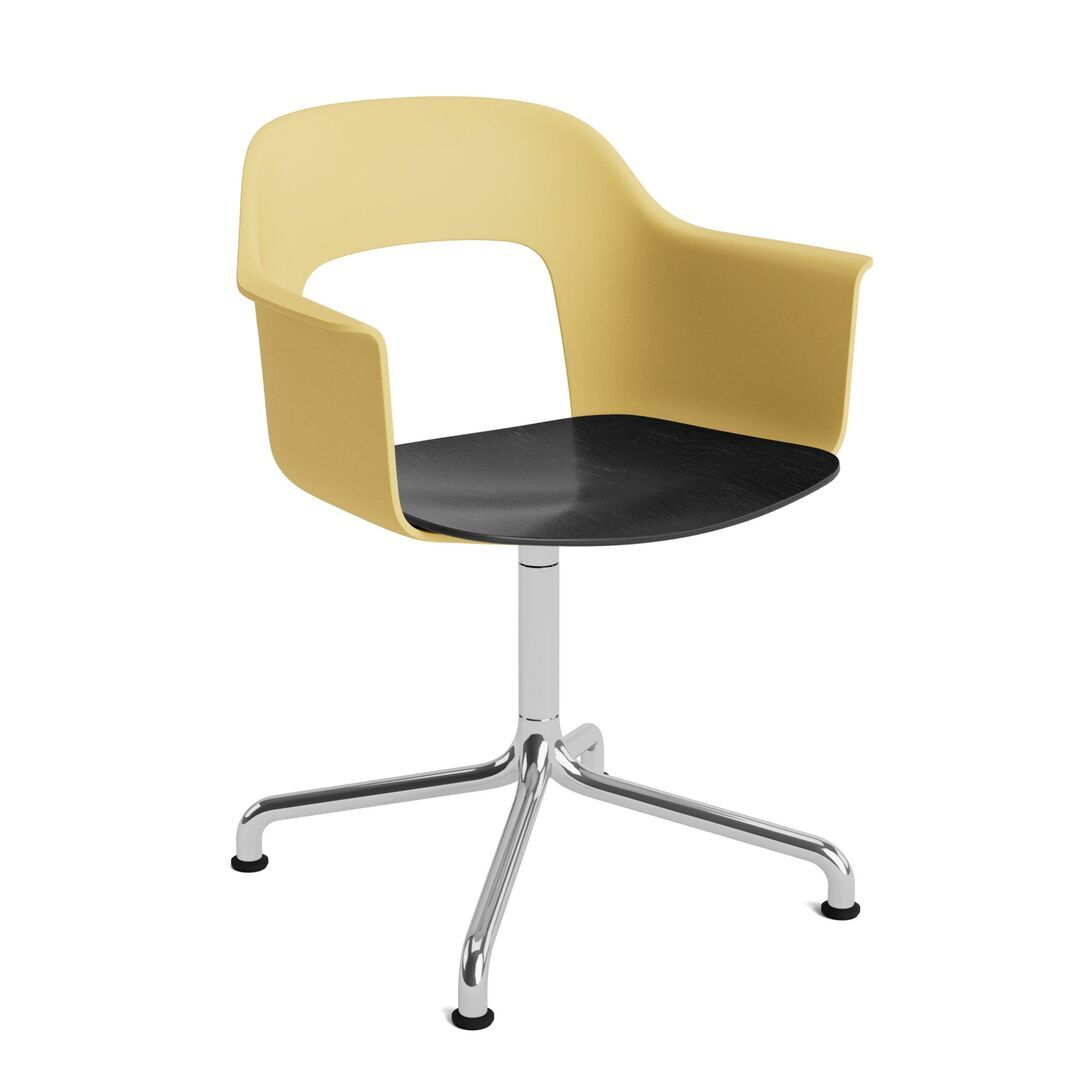 HAY Living Armlehnstuhl Layout 252 von Hay Biscotti, Aluminium poliert, Black