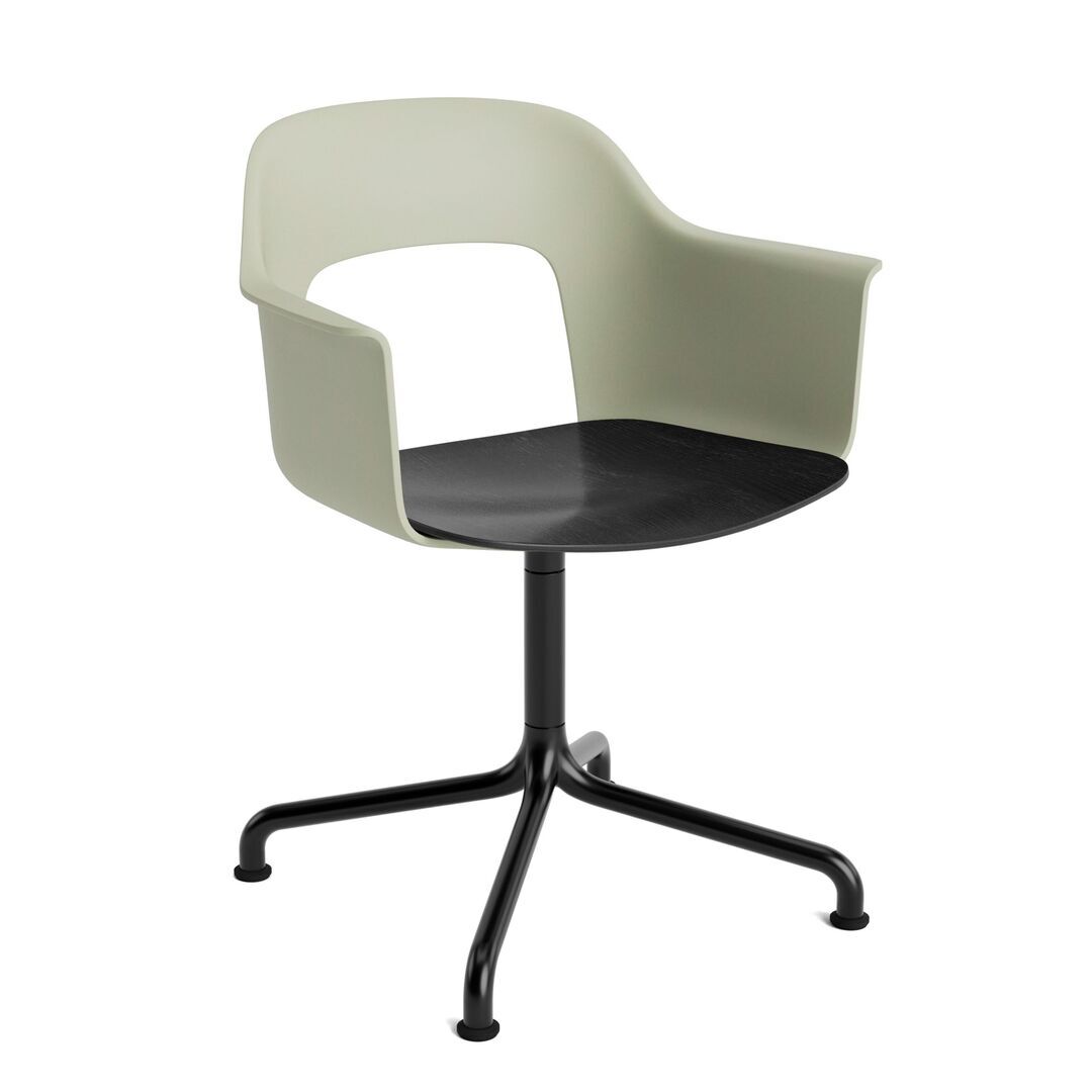 HAY Living Armlehnstuhl Layout 252 von Hay Pastel green , Schwarz pulverbeschichtet Aluminium, Black