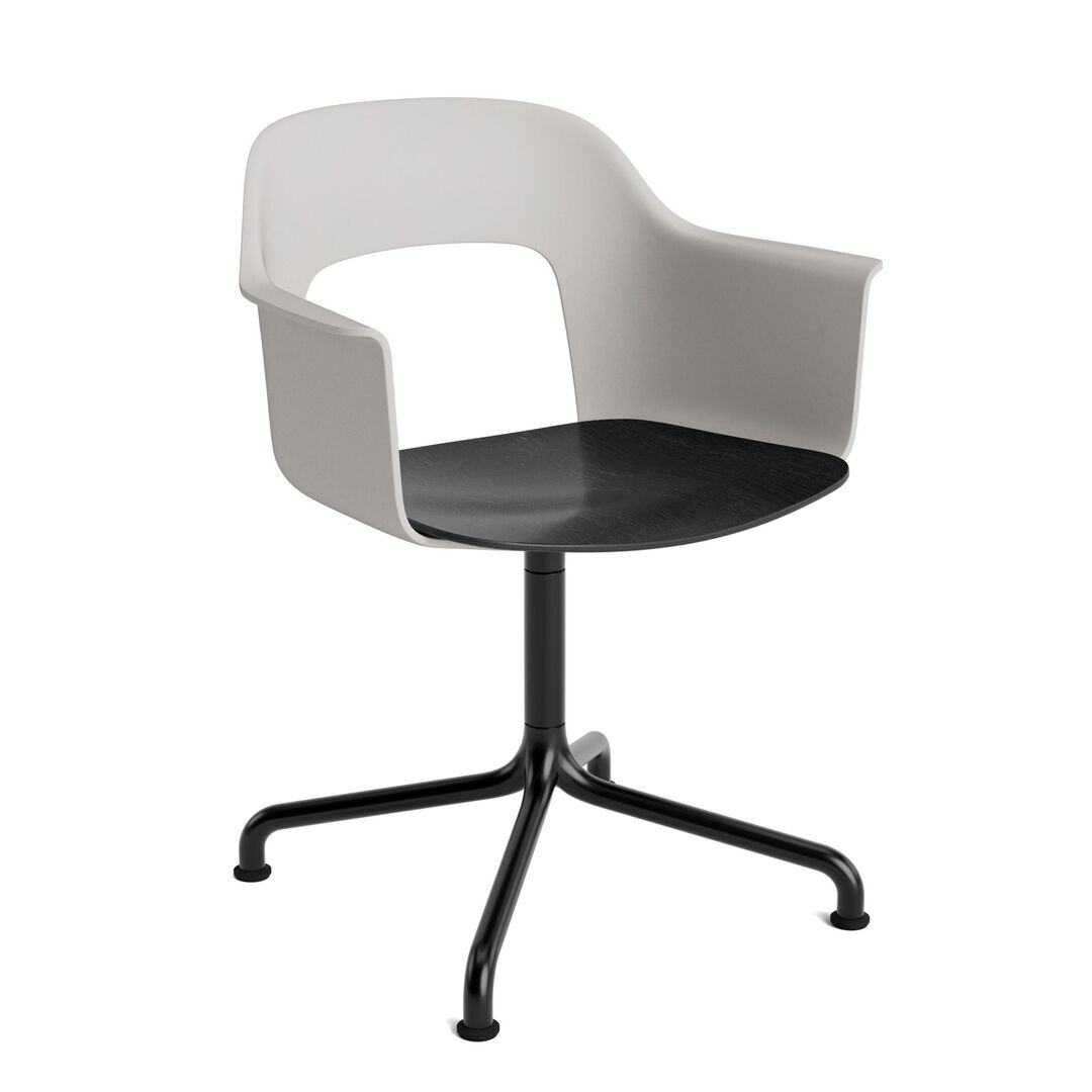 HAY Living Armlehnstuhl Layout 252 von Hay Sky Grey, Schwarz pulverbeschichtet Aluminium, Black