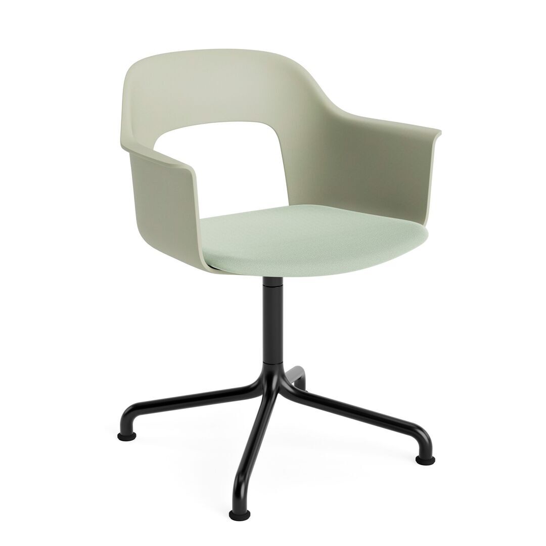 HAY Living Armlehnstuhl Layout 253 von Hay Pastel Green / Relate - 921, Schwarz pulverbeschichtet Aluminium