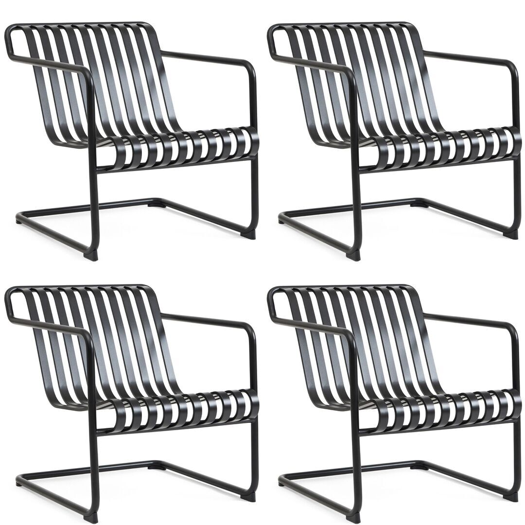 HAY Living Niedriger Lounge Chair Palissade Cantilever von Hay Anthracite