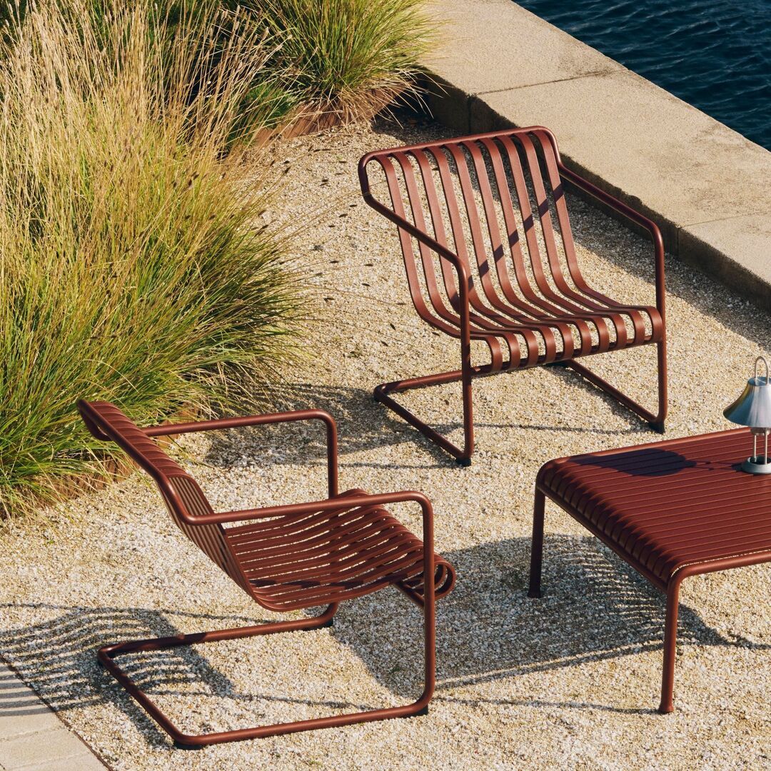 Niedriger Lounge Chair Palissade Cantilever 4er Set von Hay