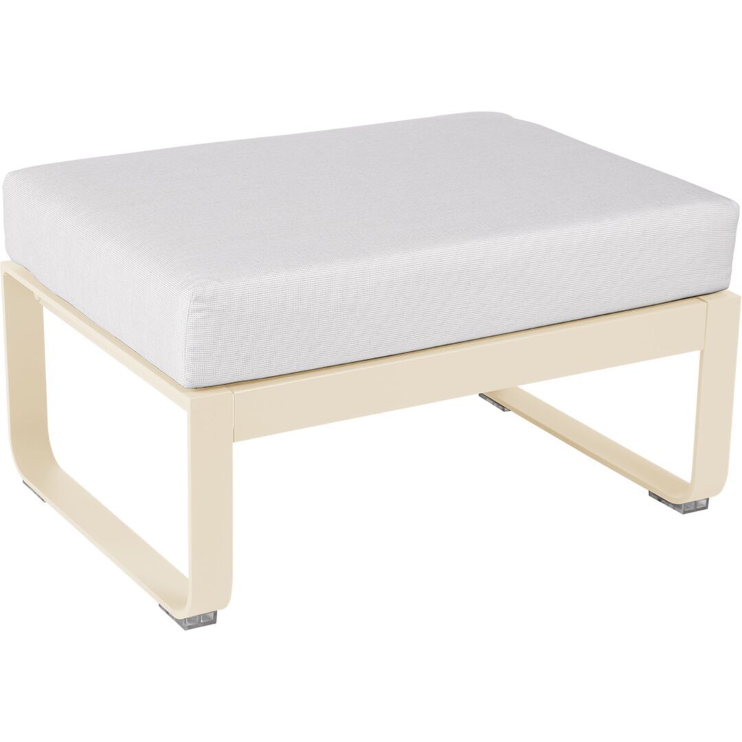 Fermob Polsterhocker 'Bellevie' Latte-Beige E8, Grauweiss 81