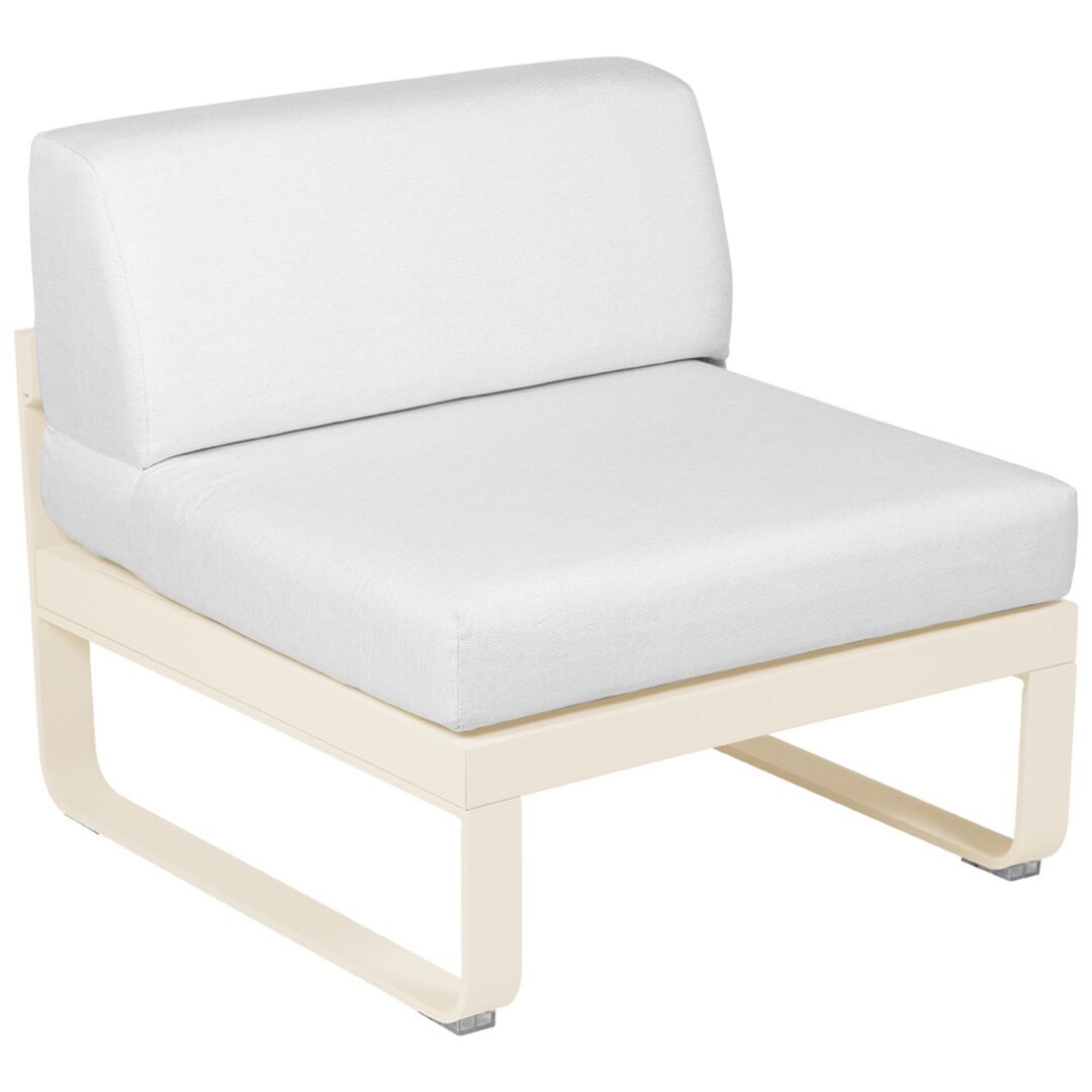 Fermob Mittleres 1-Sitzer Modul 'Bellevie' Latte-Beige E8, Grauweiss 81