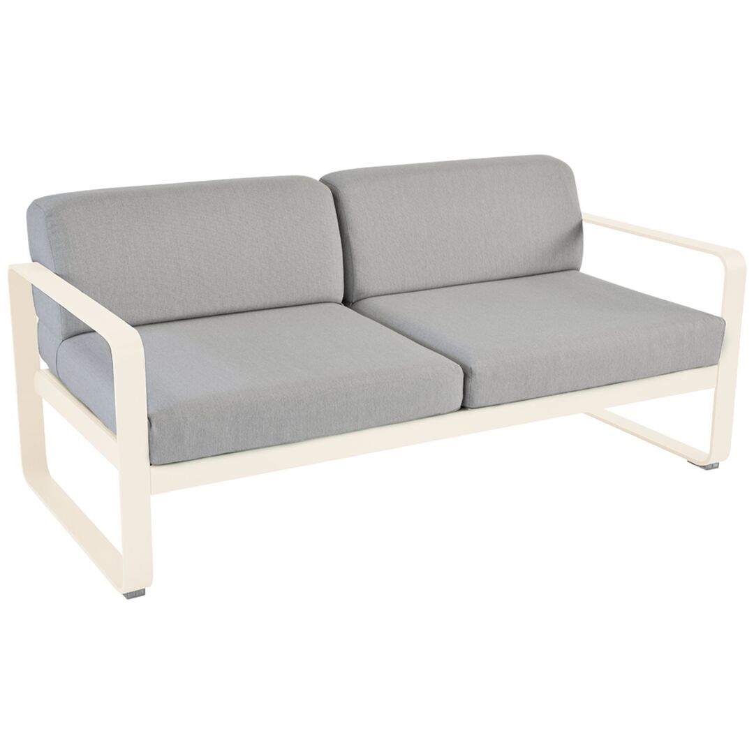 Fermob Outdoor Sofa 'Bellevie' Latte-Beige E8, Flanellgrau 79