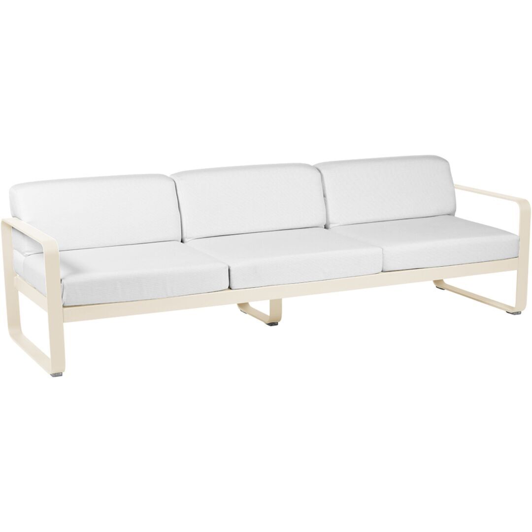 Fermob Outdoor 3-Sitzer Sofa 'Bellevie' Latte-Beige E8, Grauweiss 81