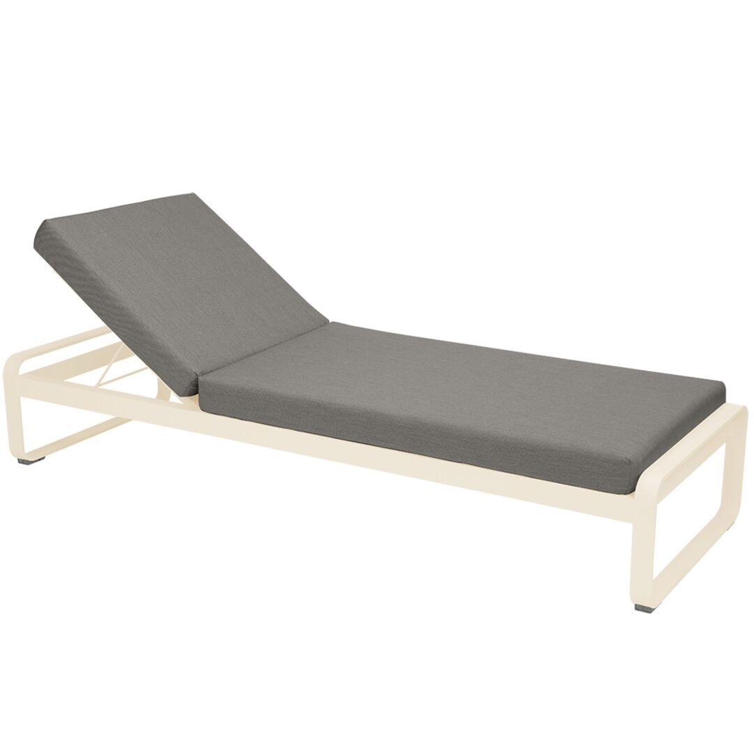 Fermob Bellevie Premium Sunlounger Latte-Beige E8, Taupe Grau B8
