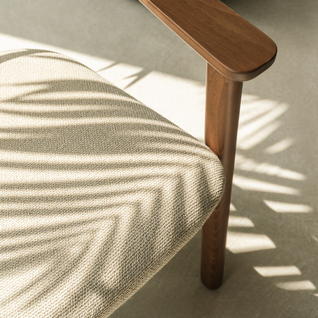 Vincent Sheppard Vincent Sheppard Titus Lounge Chair Natural Oak Varnish/Padded Seat Chestnut Natürlich, Kastanie Vegan