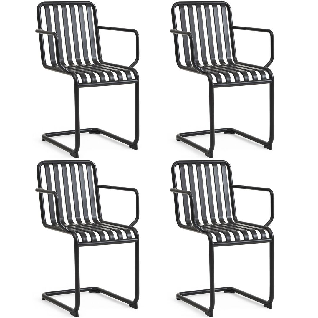 Outdoor-Armlehnstuhl Palissade Cantilever 4er Set von Hay