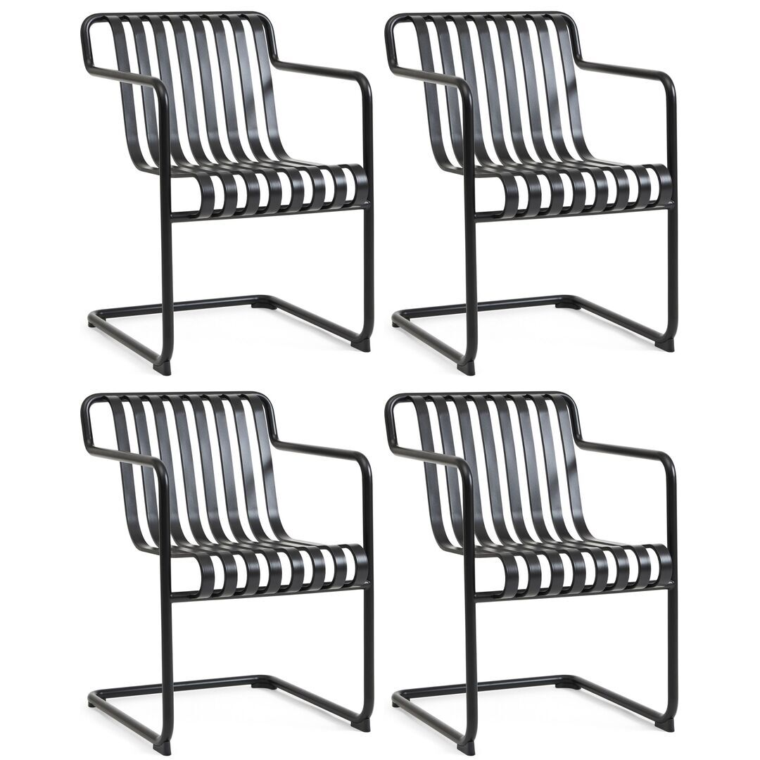 Outdoor-Dining Armlehnstuhl Palissade Cantilever 4er Set von Hay