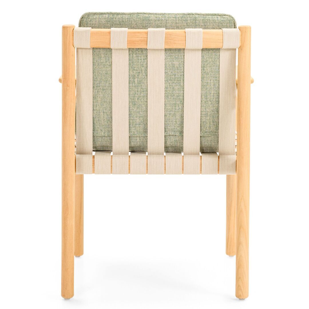 Vincent Sheppard Vincent Sheppard ODA LOUNGE CHAIR - Loungestuhl Flachs, Teakholz, Limettenweiss Bouclé