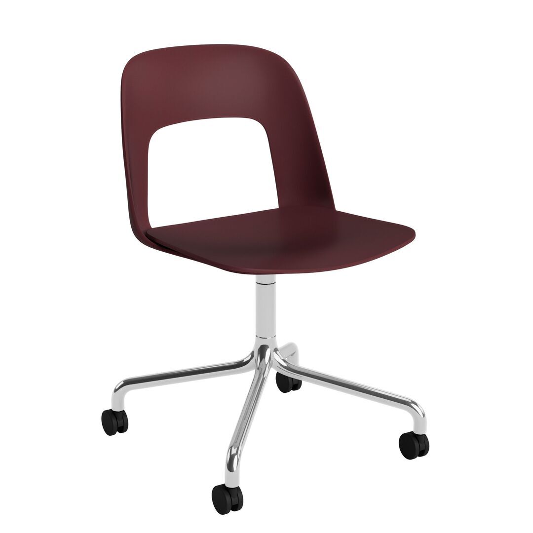 HAY Living Bürostuhl Layout 161 von Hay Bordeaux, Aluminium poliert