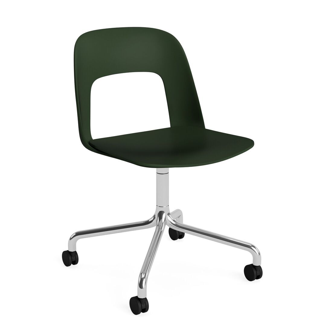 HAY Living Bürostuhl Layout 161 von Hay Bottle green, Aluminium poliert