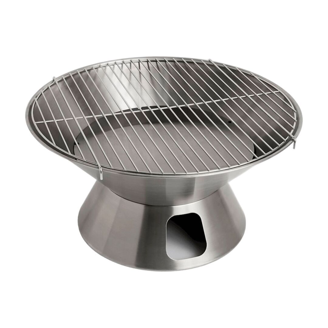 HAY Accessoires Tragbarer Feuerkorb Outdoor Market von Hay Stainless steel