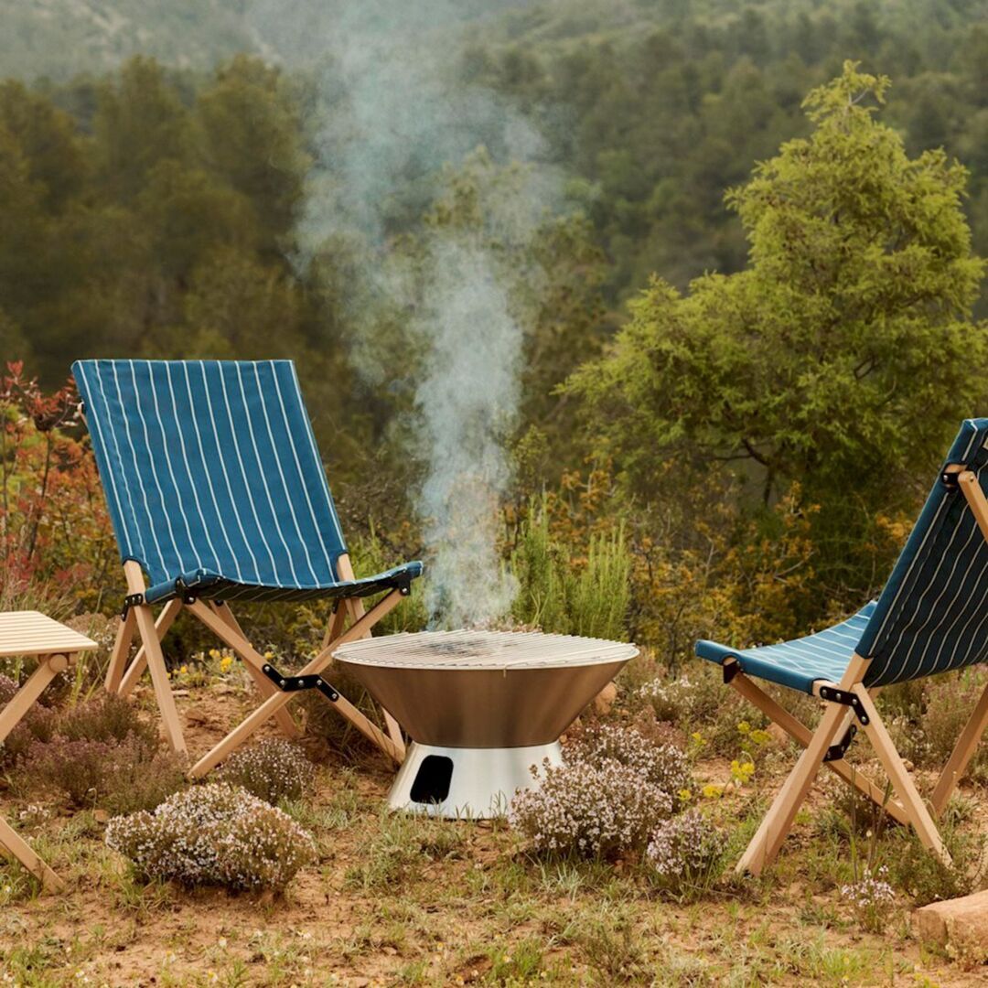 HAY Accessoires Tragbarer Feuerkorb Outdoor Market von Hay Stainless steel