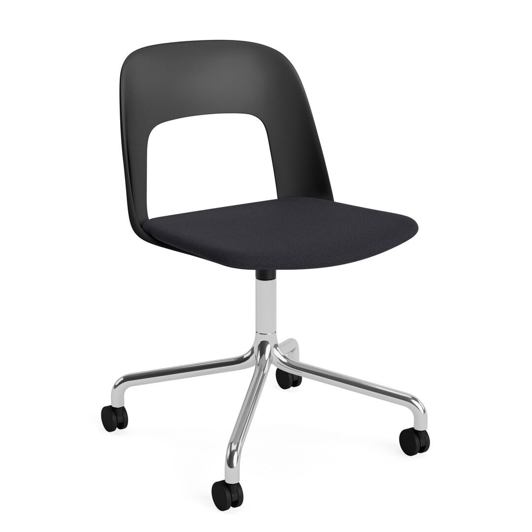 HAY Living Bürostuhl Layout 163 von Hay Black / Steelcut Trio - 195 , Aluminium poliert